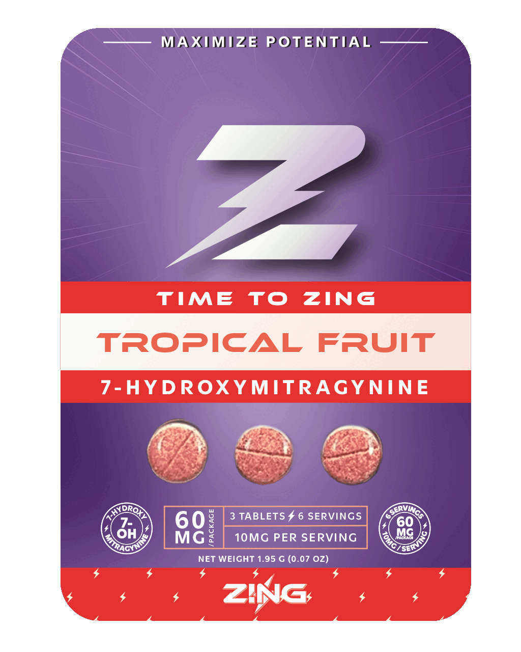Zing 7-Hydroxymitragynine Tablets
