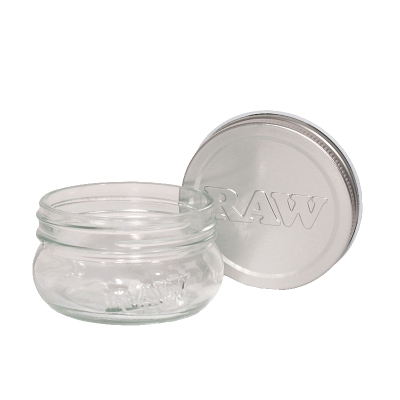 RAW Glass Mason Jar