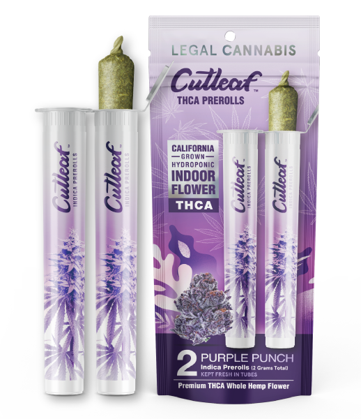 Cutleaf THCA Prerolls - California Indoor-Grown Hydroponic, 2g