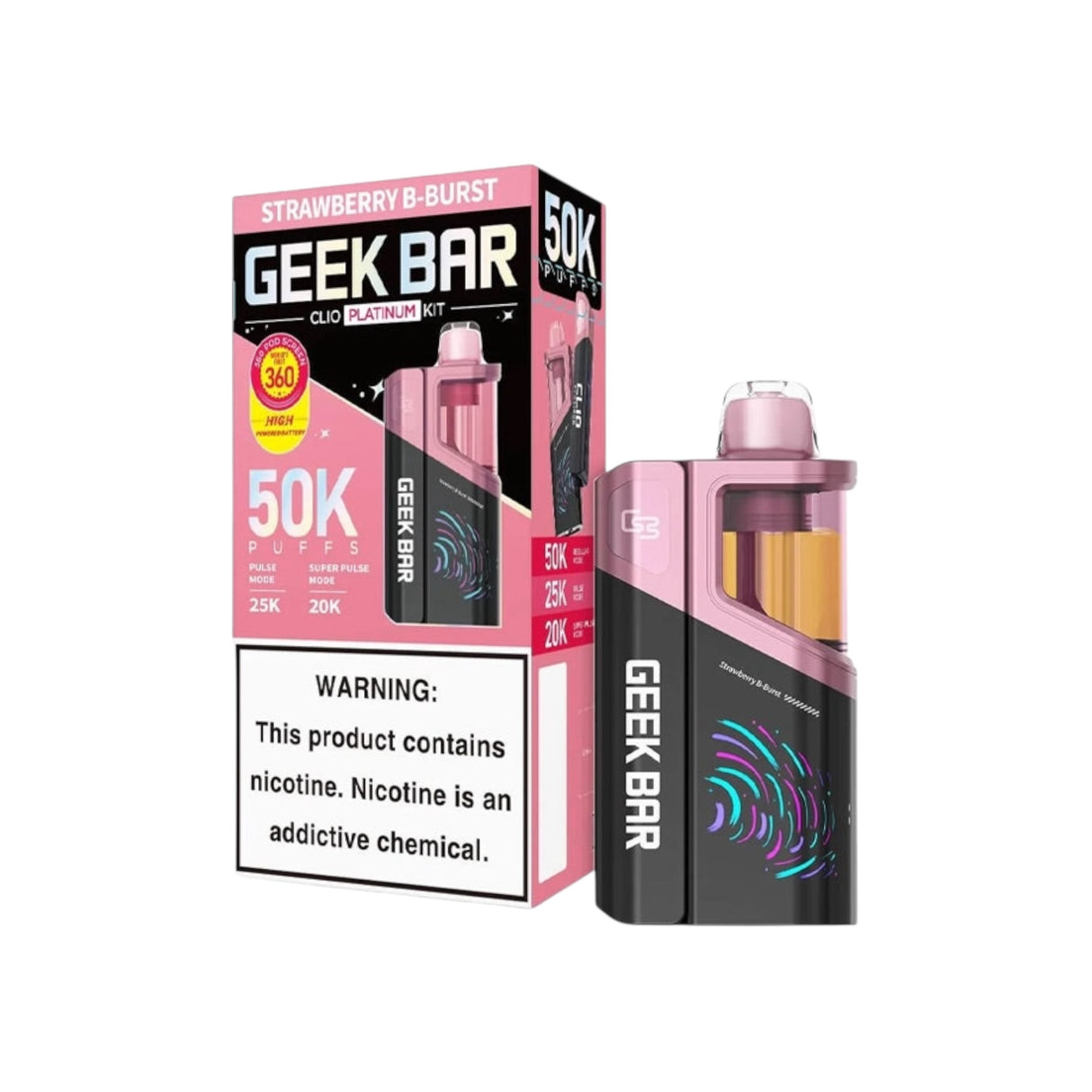 Geek Bar Clio Platinum Kit Disposable Vape - 50,000 Puffs