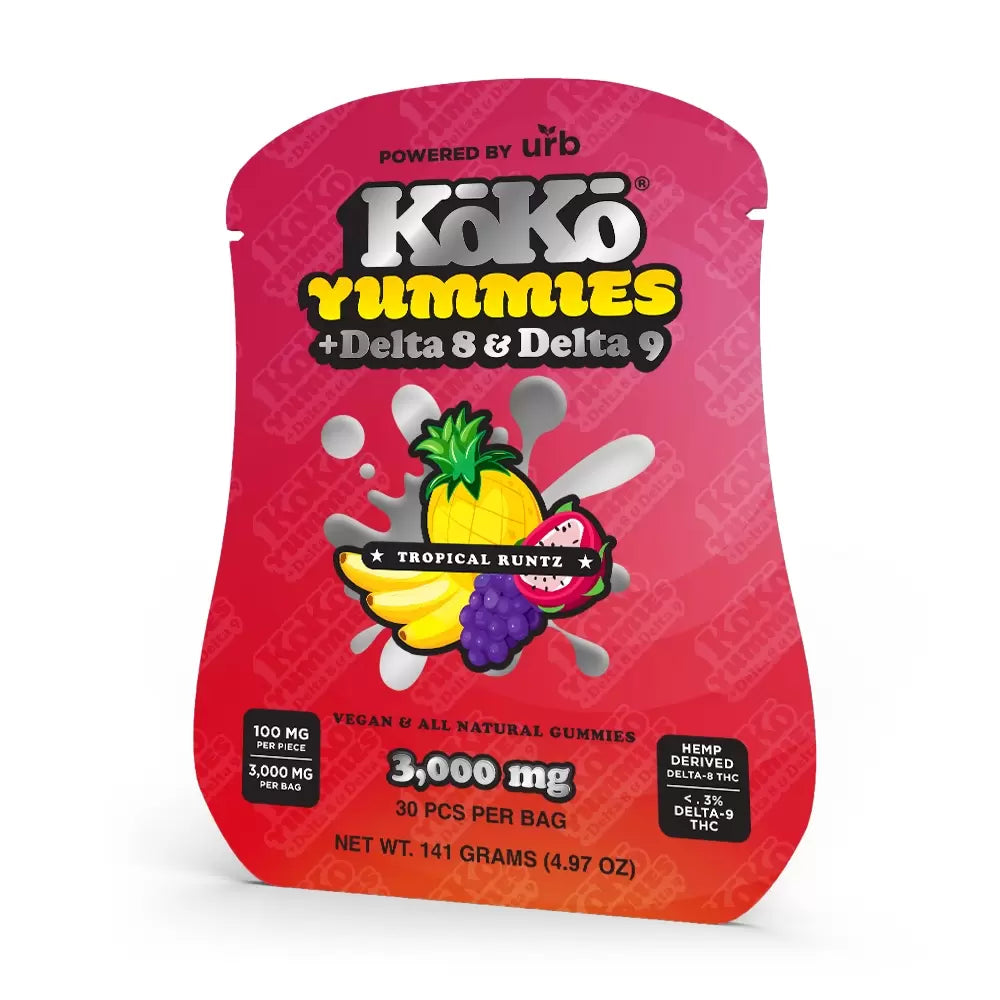 Urb Koko Yummies+Delta 8 & Delta 9 Gummies- 3,000MG