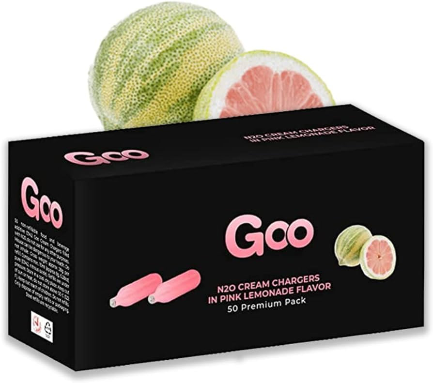 Goo N20 Cream Chargers In Natural Flavors - 50 Pack