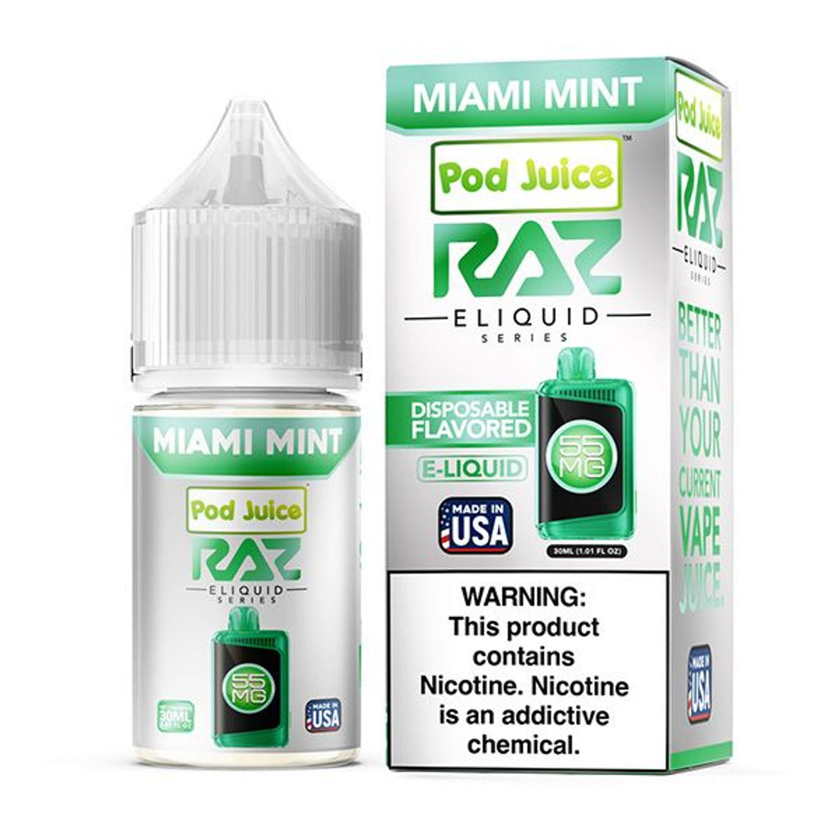 Pod Juice X Raz Salt Nicotine E-Juice - 30ml