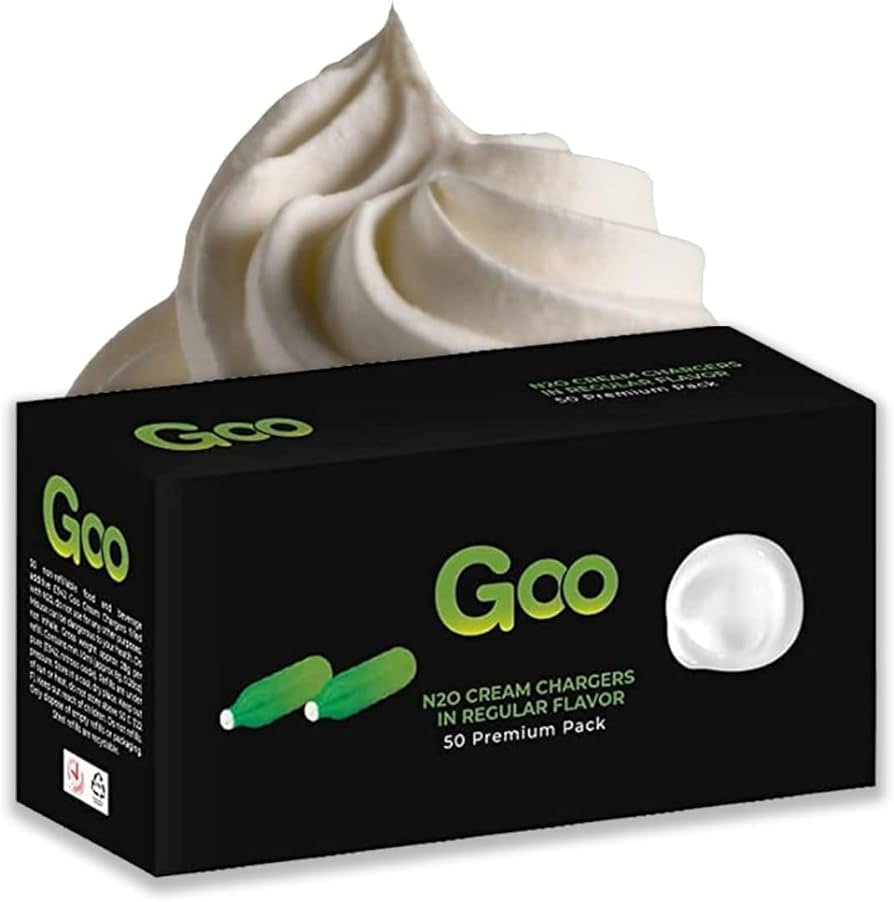 Goo N20 Cream Chargers In Natural Flavors - 50 Pack