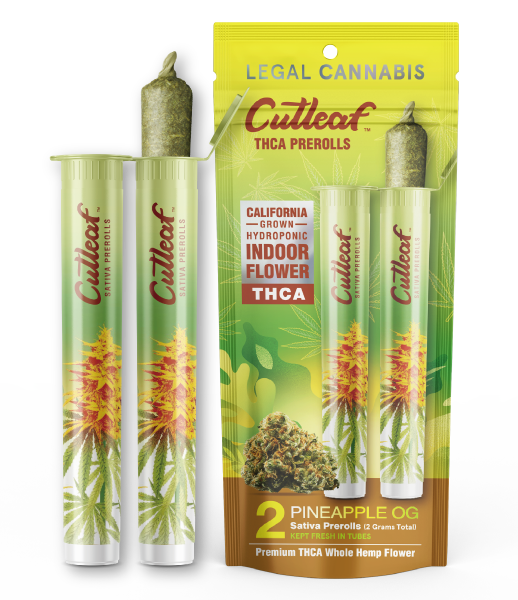 Cutleaf THCA Prerolls - California Indoor-Grown Hydroponic, 2g