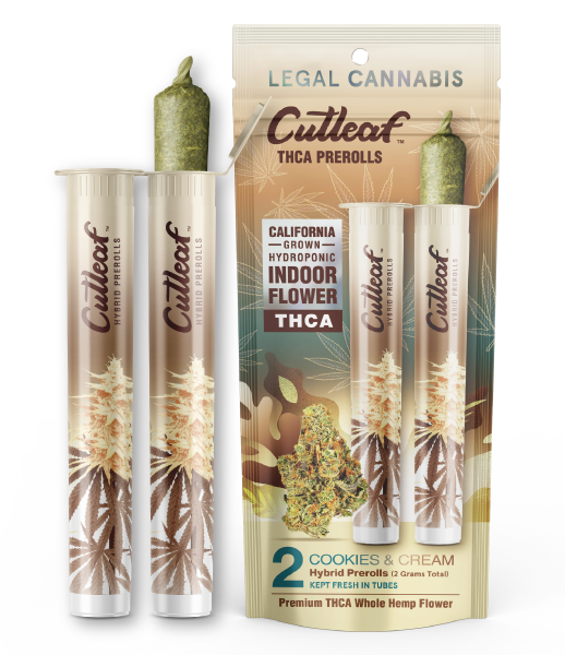 Cutleaf THCA Prerolls - California Indoor-Grown Hydroponic, 2g