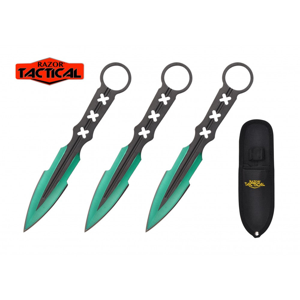 Throwing Razor Razor Tactical – 7.5″ 3 Piece Throwing Knife Set – Exclusive Smokes