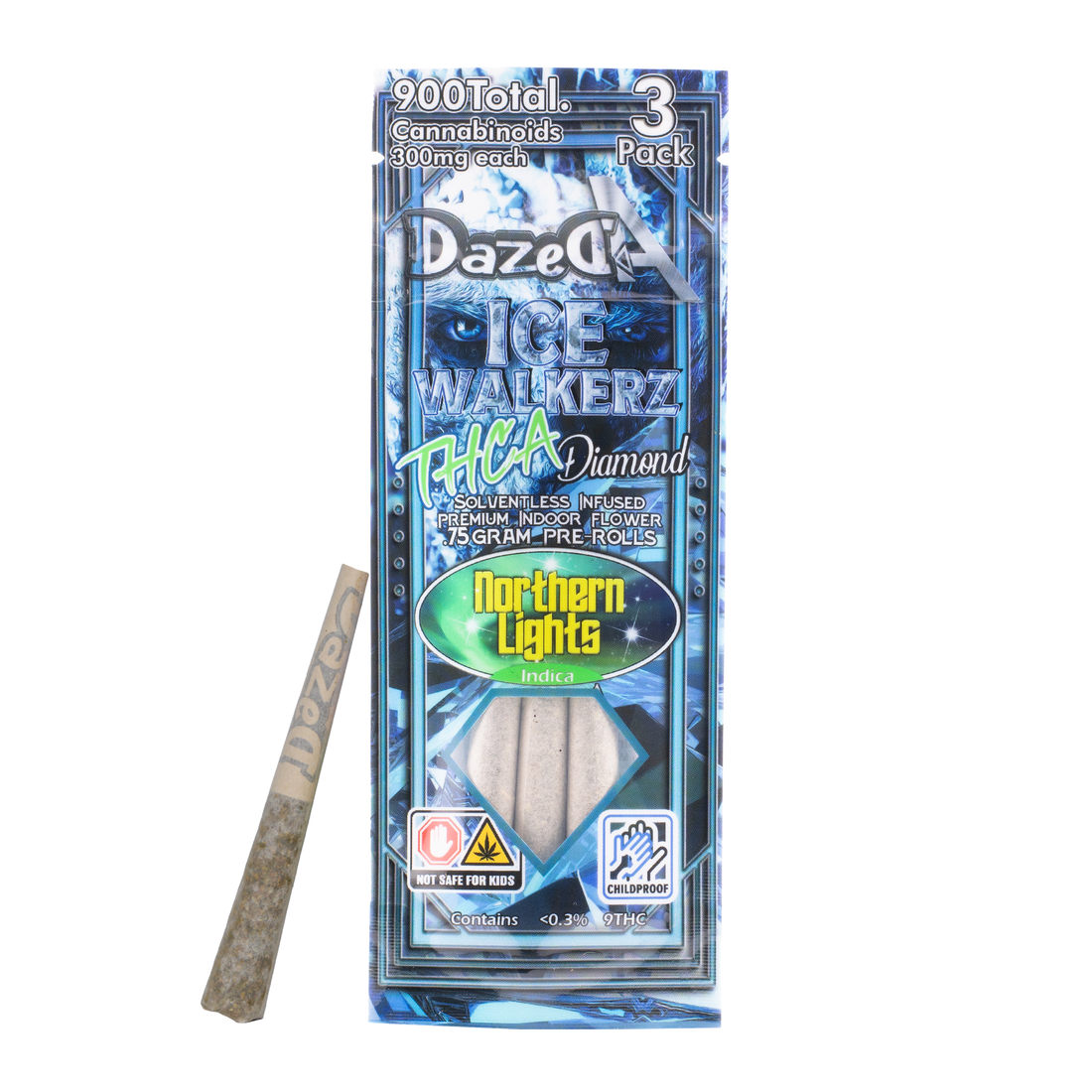 Dazed Ice Walkerz THCA Diamonds Pre-Rolls - 900mg