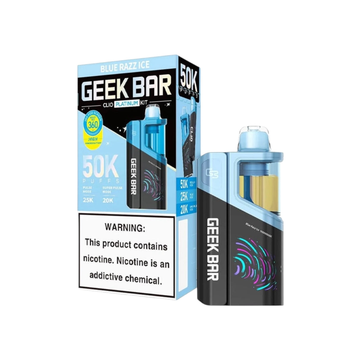 Geek Bar Clio Platinum Kit Disposable Vape - 50,000 Puffs