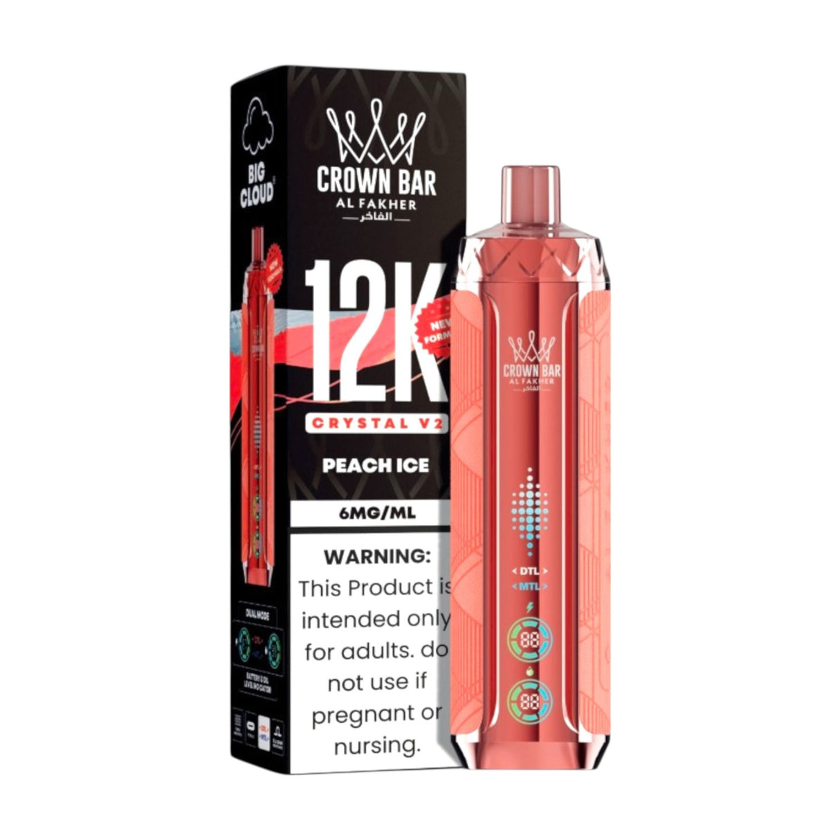 Al Fakher Crown Bar Crystal V2 Disposable Vape - 12,000 Puffs