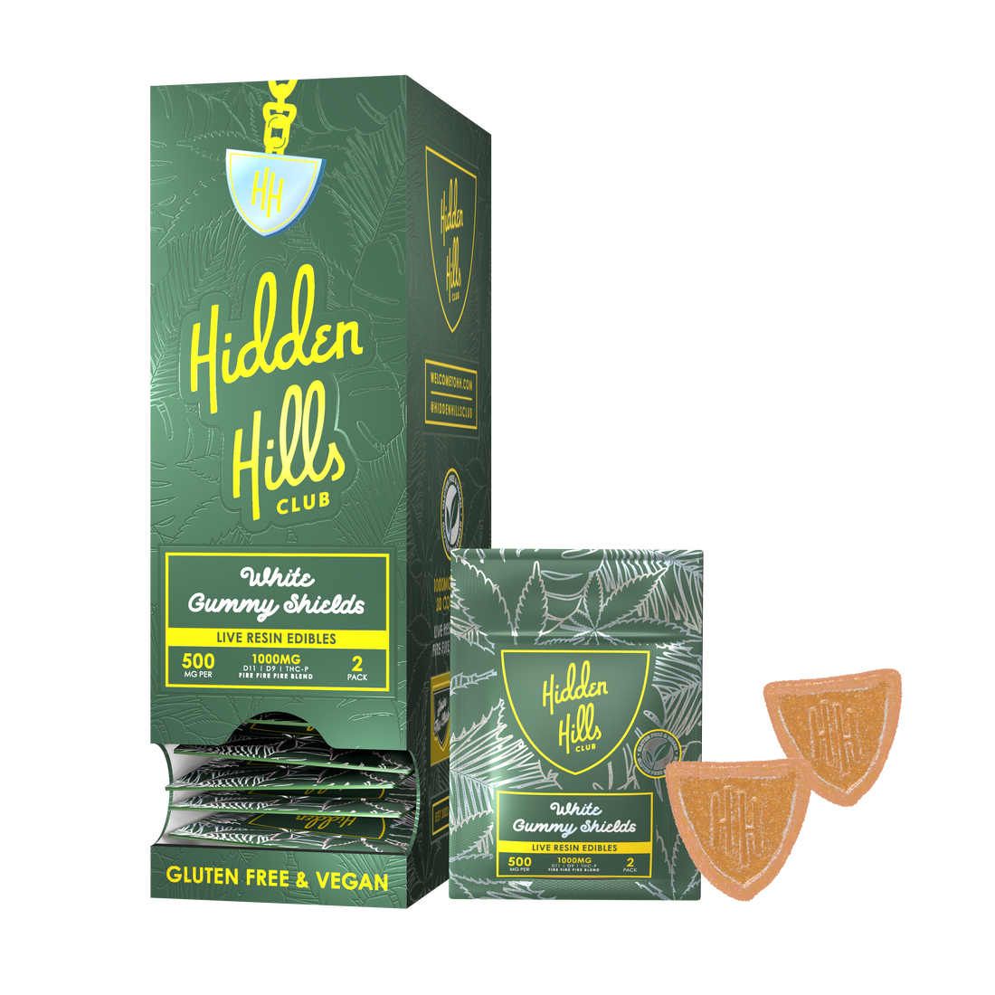 Hidden Hills Live Resin Shields Edibles - 1,000mg