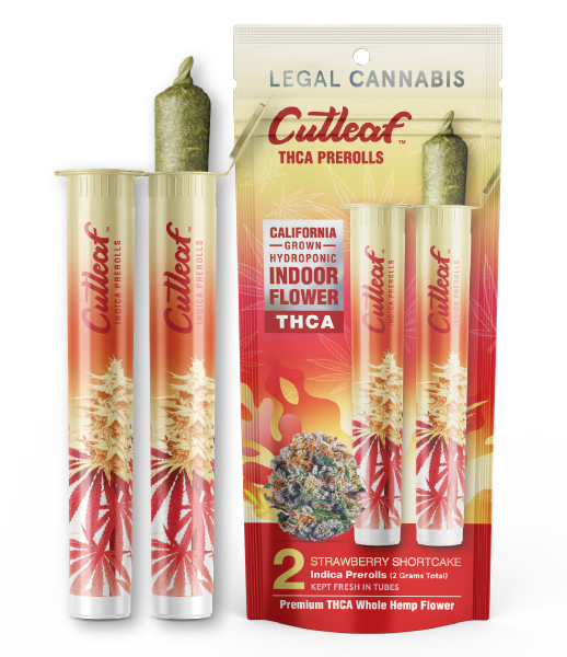 Cutleaf THCA Prerolls - California Indoor-Grown Hydroponic, 2g