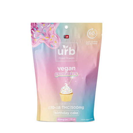 Urb Finest Flowers Delta 8/Delta 10 Vegan Gummies