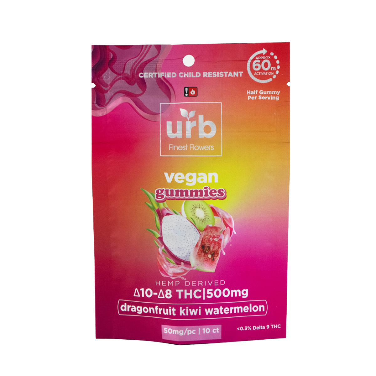 Urb Finest Flowers Delta 8/Delta 10 Vegan Gummies