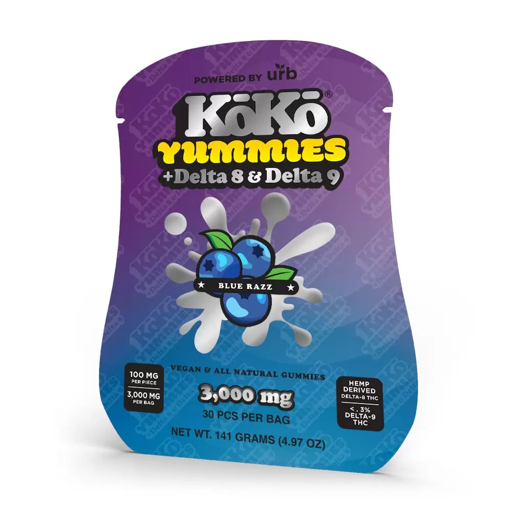 Urb Koko Yummies+Delta 8 & Delta 9 Gummies- 3,000MG