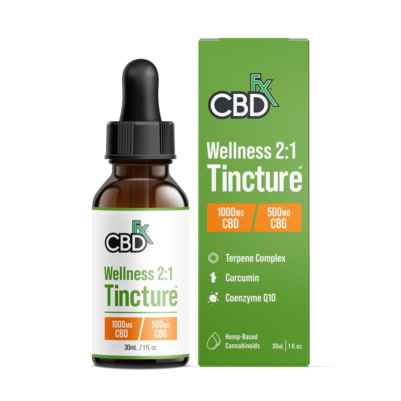 CBDfx CBD+CBG Oil Wellness 2:1 Tincture