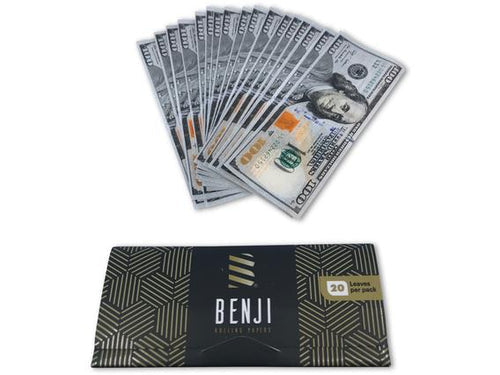 Benji $100 Bill Rolling Papers with Filter Tips