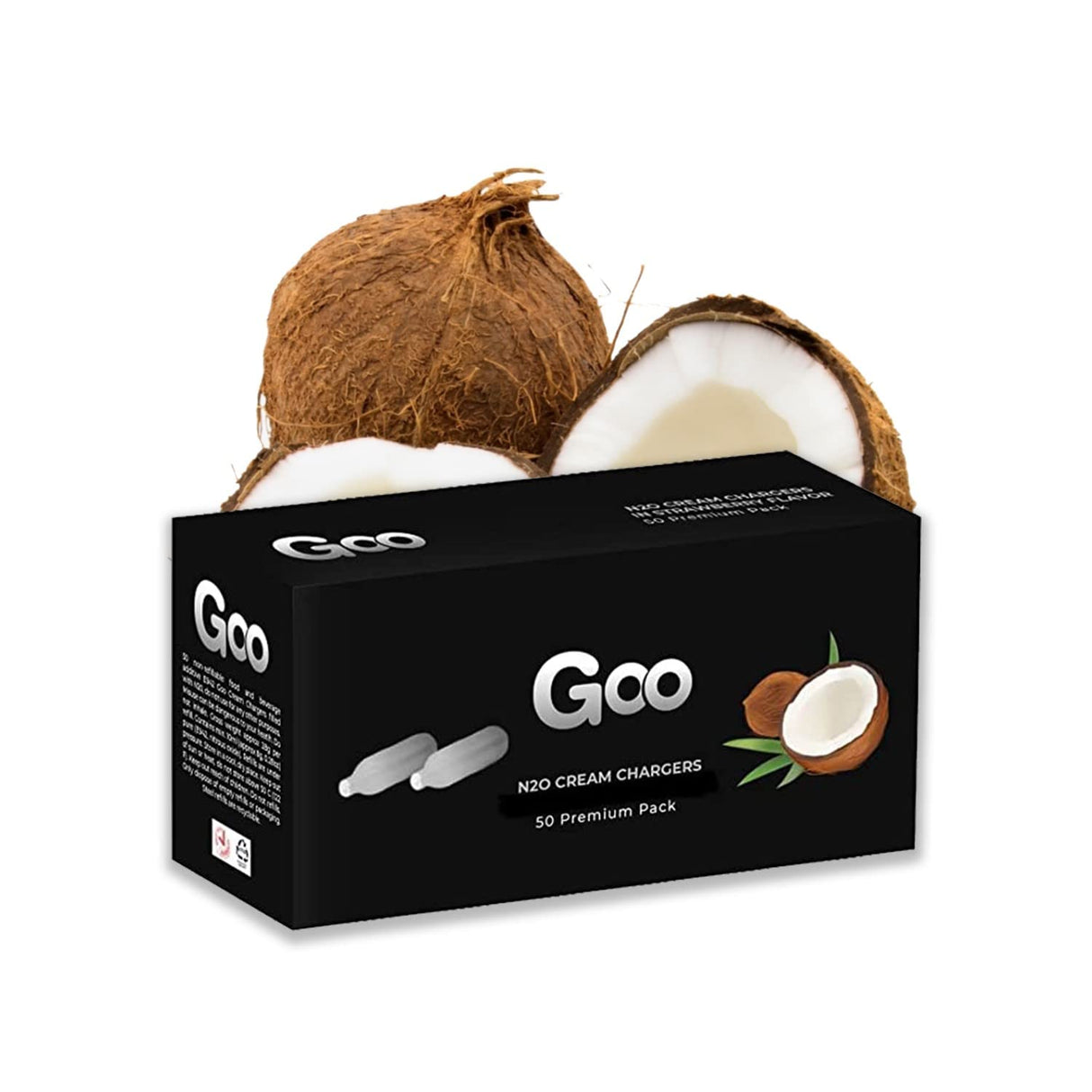 Goo N20 Cream Chargers In Natural Flavors - 50 Pack