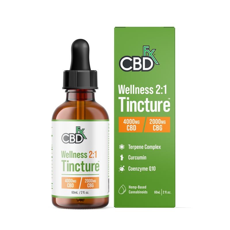 CBDfx CBD+CBG Oil Wellness 2:1 Tincture