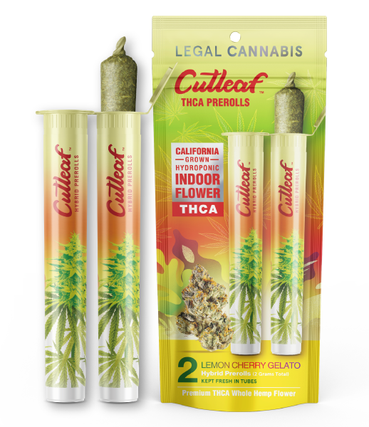 Cutleaf THCA Prerolls - California Indoor-Grown Hydroponic, 2g