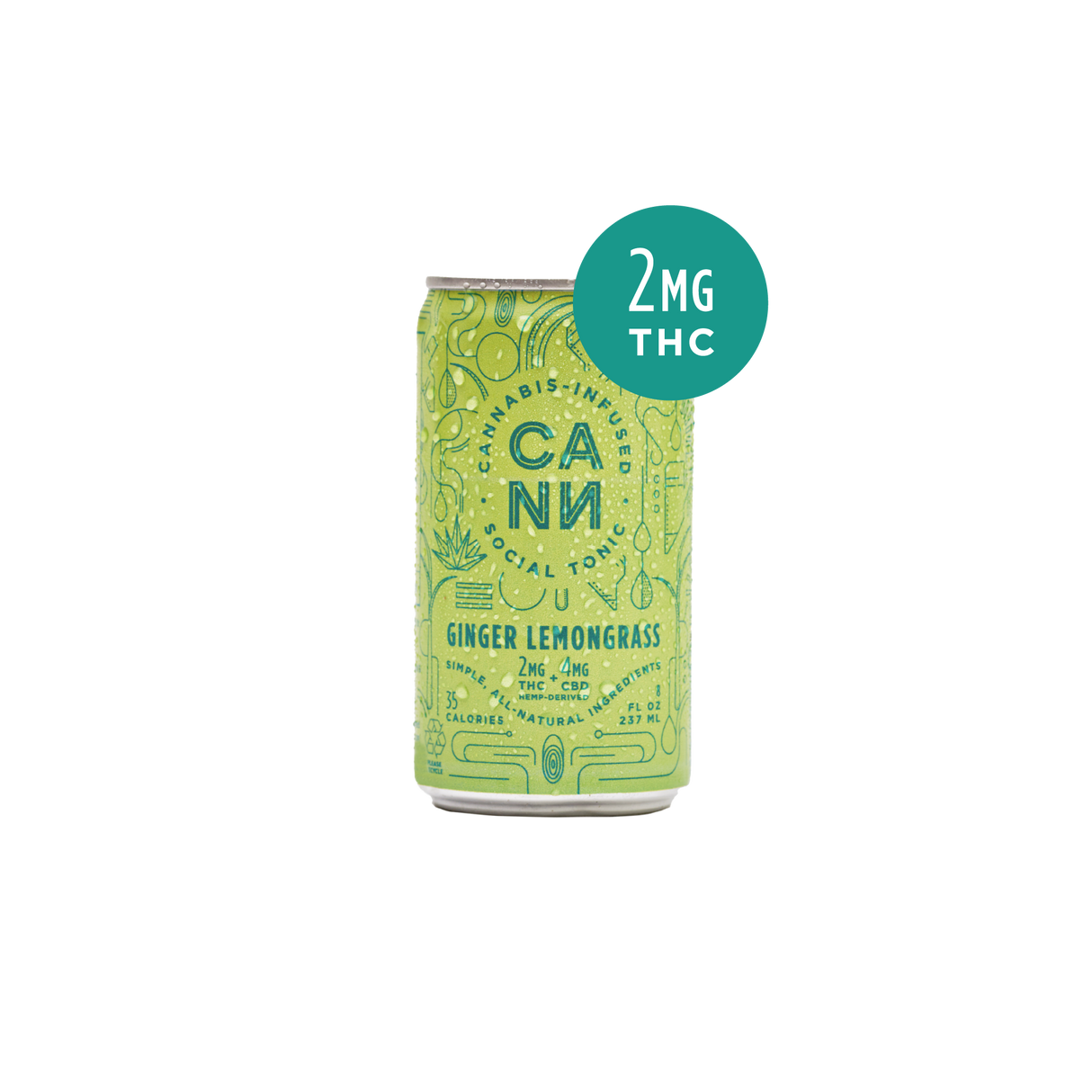 CANN Cannabis-Infused Social Tonic - 2mg THC + 4mg CBD, 8 fl oz (237 ml)