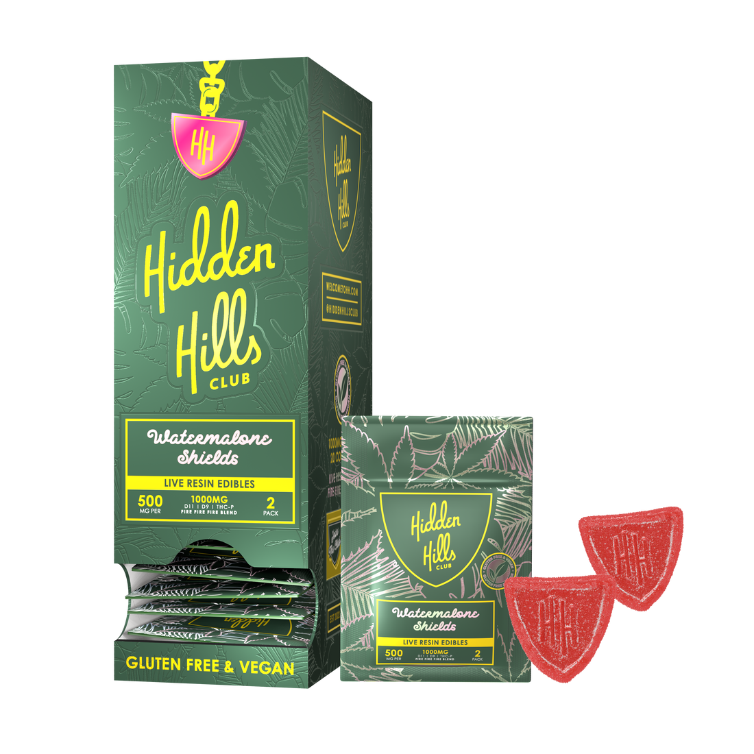 Hidden Hills Live Resin Shields Edibles - 1,000mg