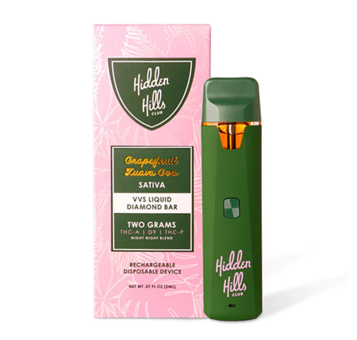 Hidden Hills VVS Liquid Diamond Bar Disposable Vape - 2g