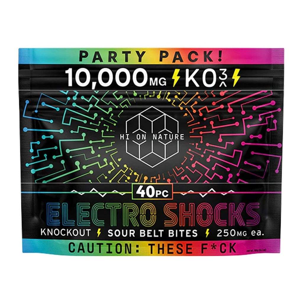 Hi On Nature Party Pack K0^3 Sour Belt Bites - 10,000MG