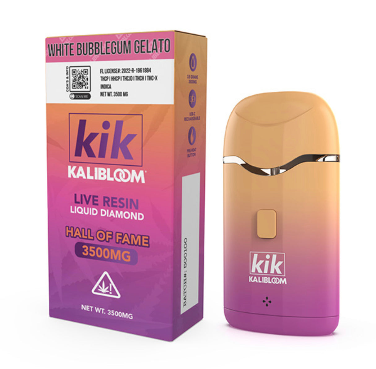 Kalibloom Kik Hall Of Fame Liquid Diamond Disposable - 3.5g