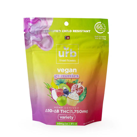 Urb Finest Flowers Delta 8/Delta 10 Vegan Gummies