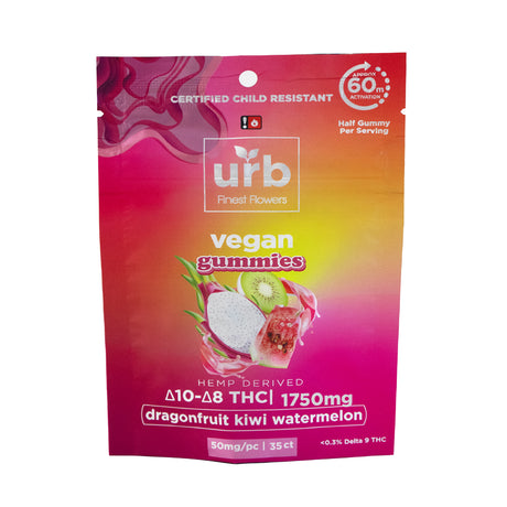 Urb Finest Flowers Delta 8/Delta 10 Vegan Gummies