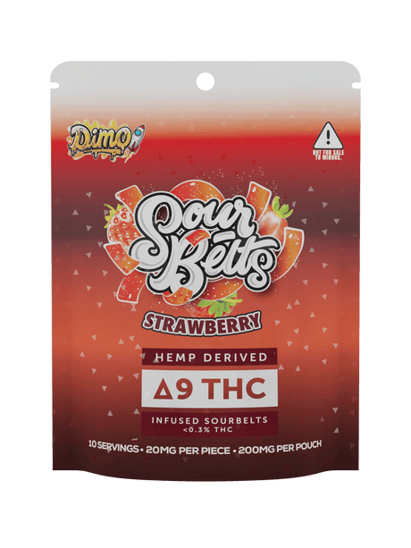 Dino Sour Belts Hemp Derived Delta 9 - 200MG