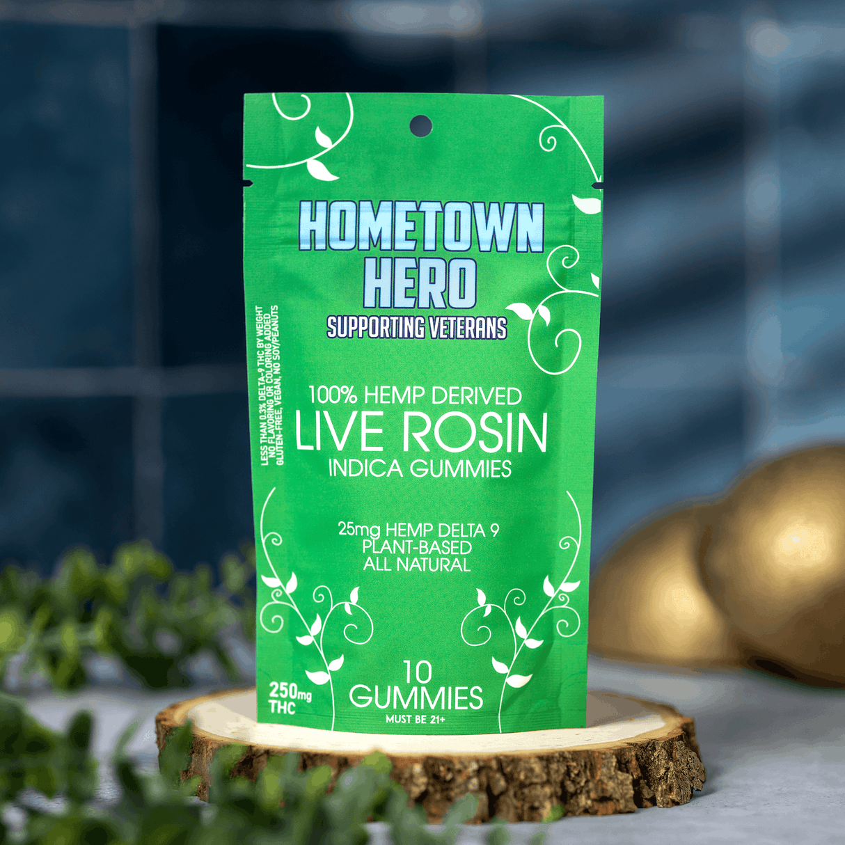 Hometown Hero Delta-9 Live Rosin Gummies - 250MG