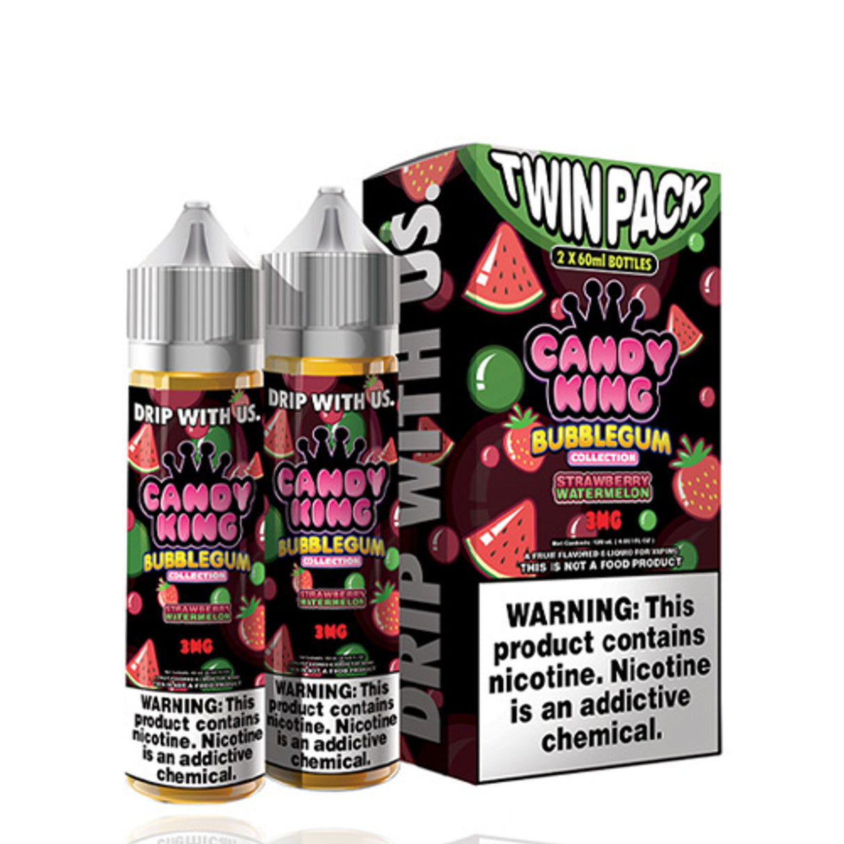 Candy King Twin Pack Bubblegum Collection E-Juice 120ML (6MG/ML) (3MG/ML)