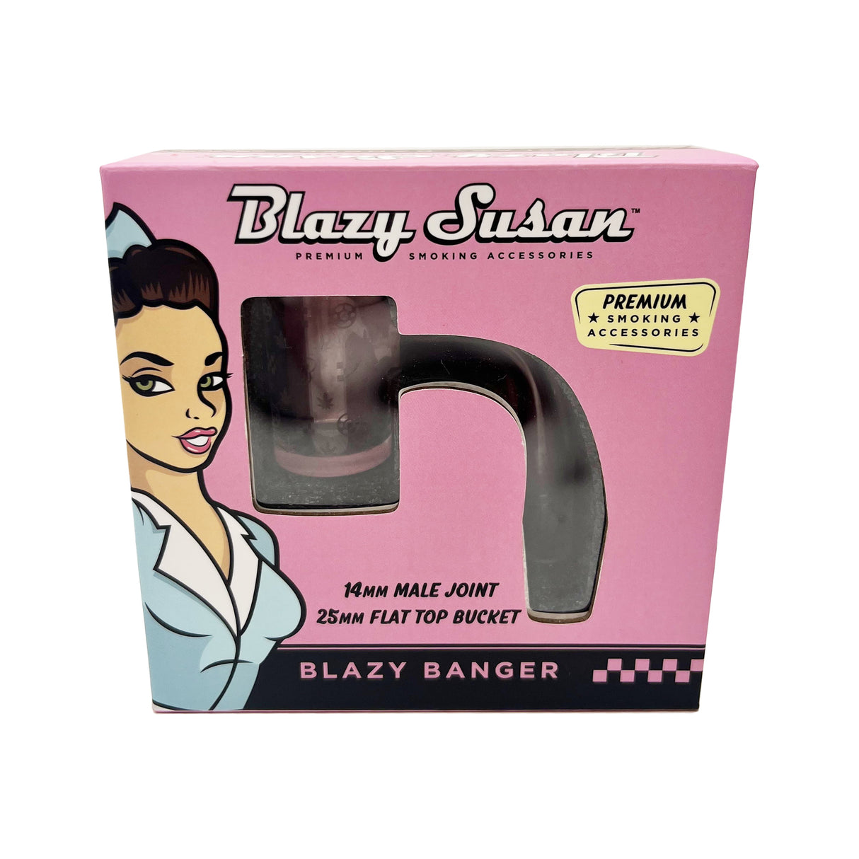 Blazy Susan Banger - 14MM Male Joint 25MM Flat Top Bucket