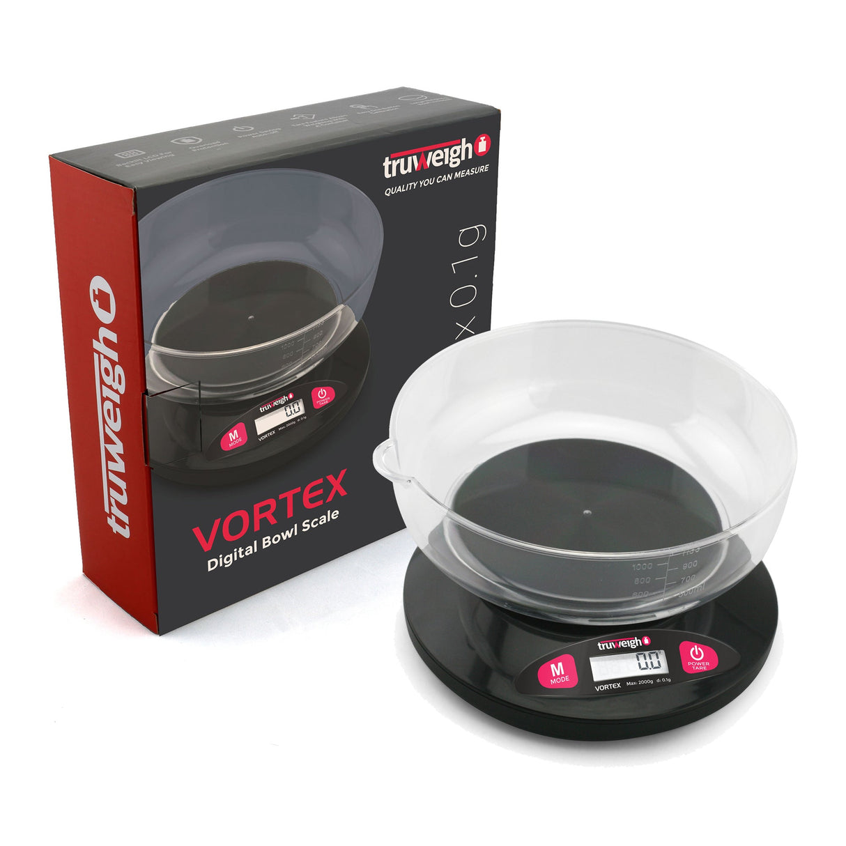 TrueWeigh VORTEX Digital Bowl Scale  - 200g x 0.1g