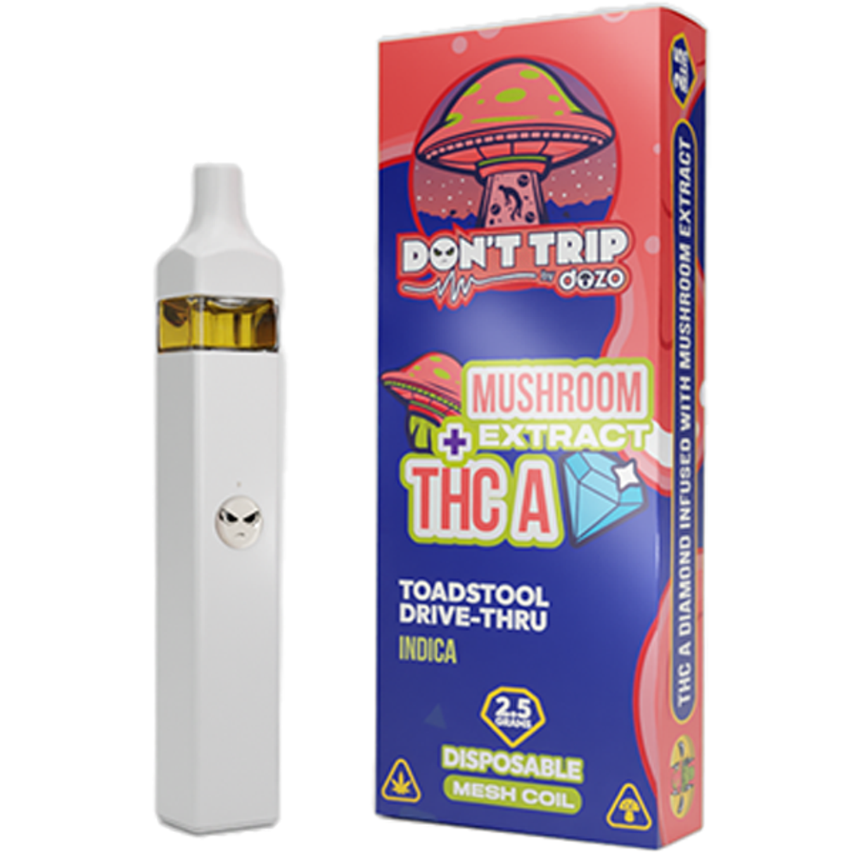 Dozo Don’t Trip Mushroom + THC-A Diamond Disposable - 2.5g