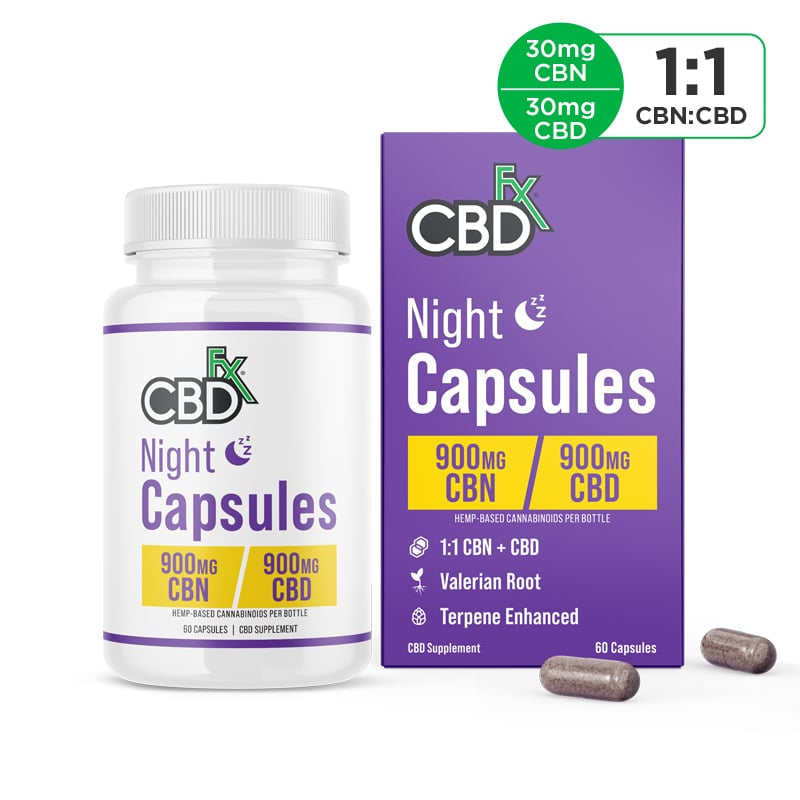 CBDfx Night Capsules - 900MG CBN/900MG CBD