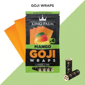 King Palm Goji Blunt Wraps - 4 Pack & Filter Tips