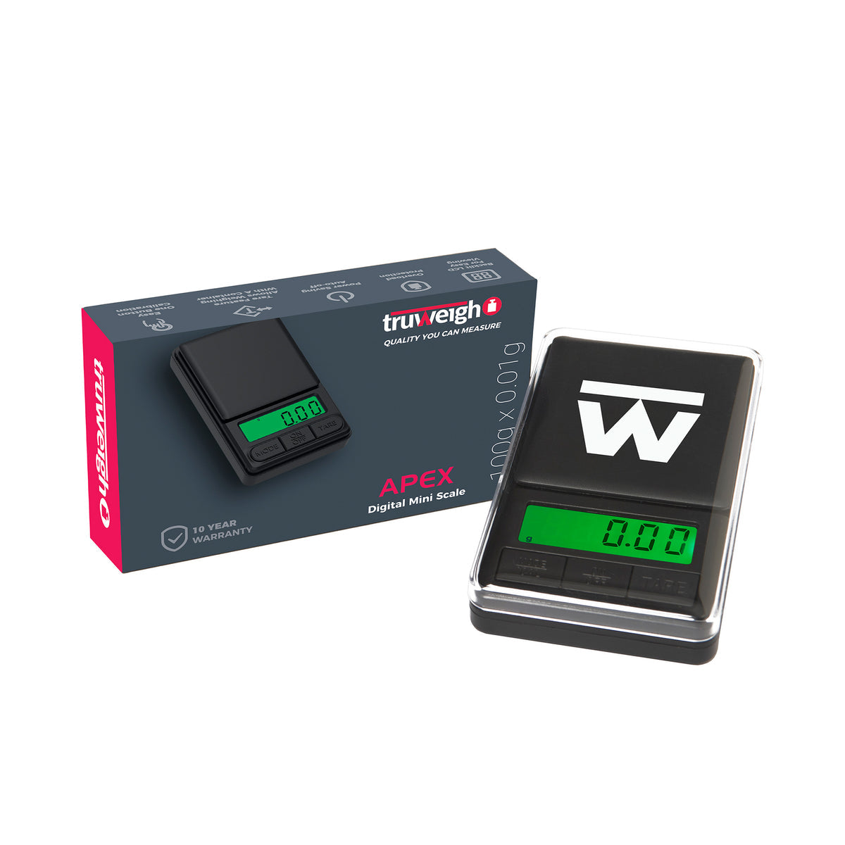 TrueWeigh APEX Digital Mini Scale - 100g x 0.01g