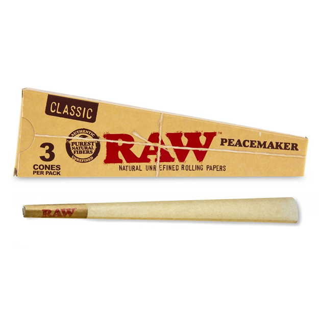 RAW Classic PeacMaker Prerolled Cones 3 Pack