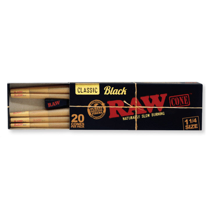 RAW Classic 1 1/4 Size Prerolled Cones 20 Pack