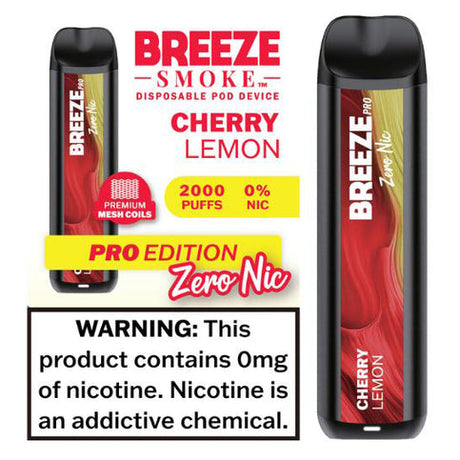 Breeze Pro Zero Nicotine Vape Disposable - 2k Puffs