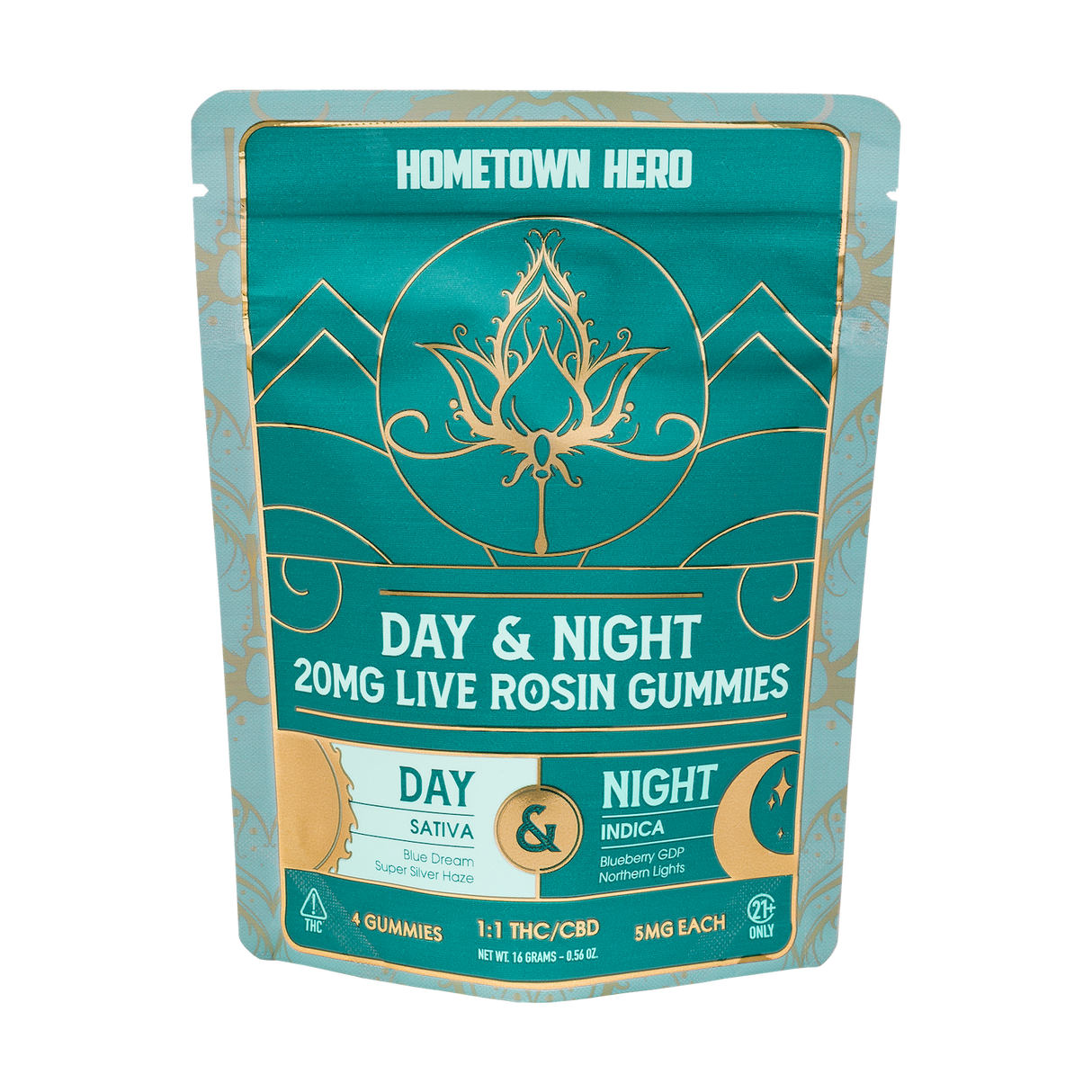 Hometown Hero Day & Night Live Rosin Gummies- 20MG