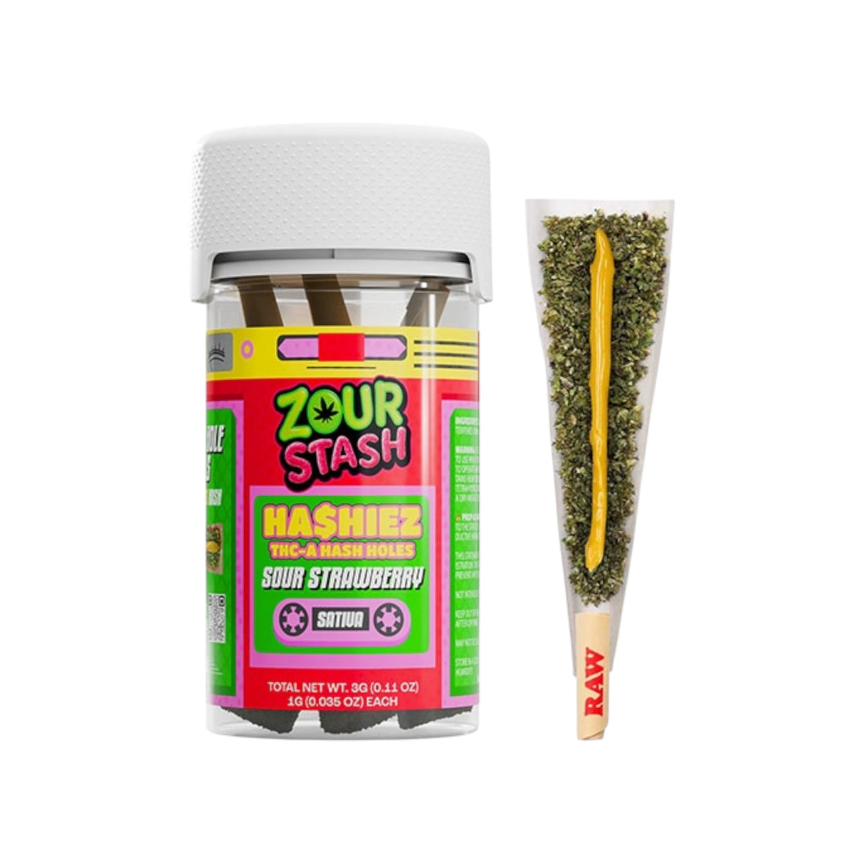 Zour Stash Ha$hiez THC-A Hash Holes Pre-Rolls - 3g