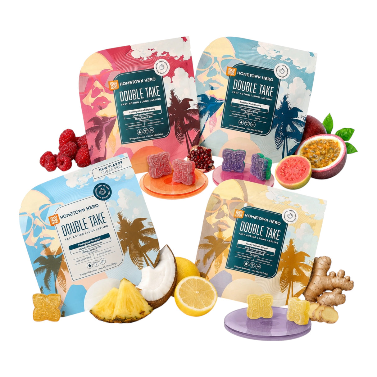 Hometown Hero Double Take Delta-9 Live Rosin Gummies - 200mg