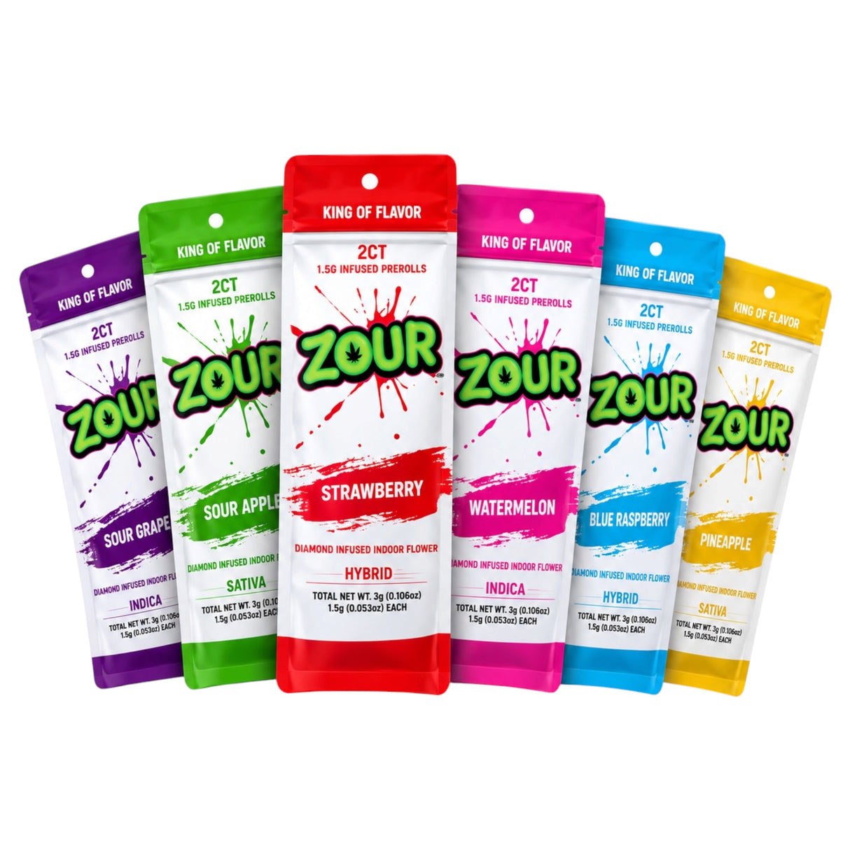 Zour Stash CBG + CBD Infused Pre-Rolls - 3g