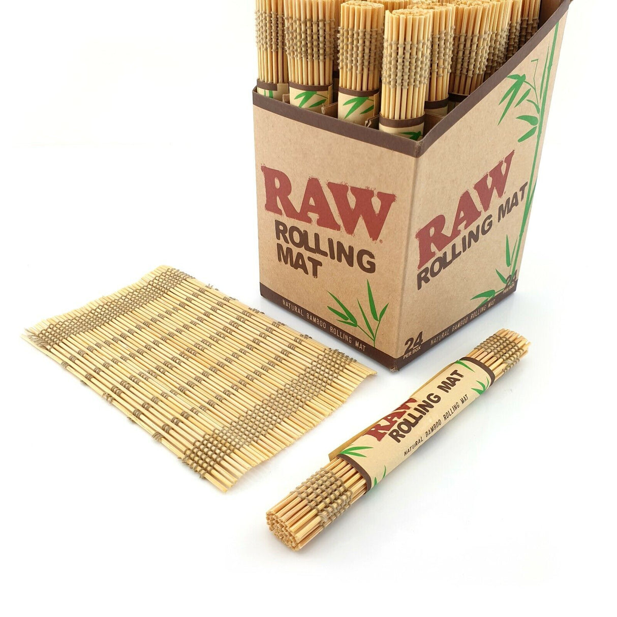 RAW Bamboo Rolling Mat Natural
Tobacco Cigarette Rolling Tray