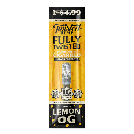 Twisted Hemp Premium Hemp Cigarillo + Glass Filter Tip