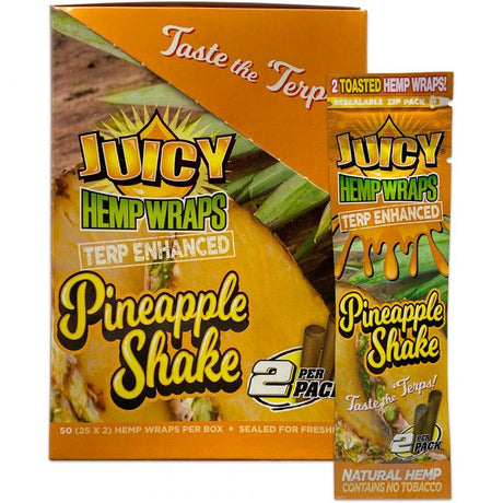 Juicy Natural Hemp Wraps Terp Enhanced 2 Per Pack